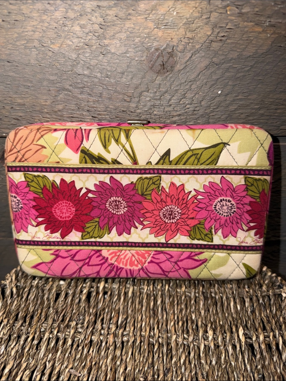 Vera Bradley Hello Dahlia Pattern Opera Wallet Style Clutch Designer Fall 2010 - Picture 5 of 16